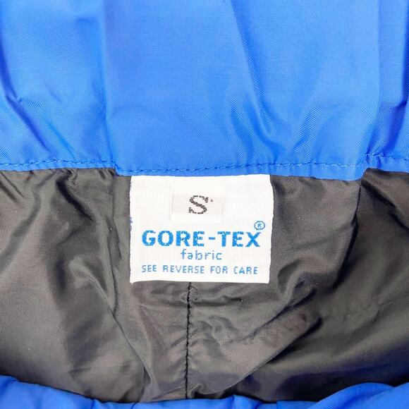 Vintage 80s Moonstone Gore Tex Ski Pants Snow Slopes Unisex Blue Black Small - Picture 11 of 14